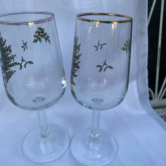 Spode Christmas Tree Crystal Stemware - Picture 6 of 9